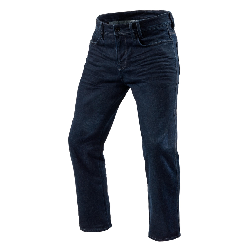 Jeans moto Revit Lombard 3 RF blu scuro cropped