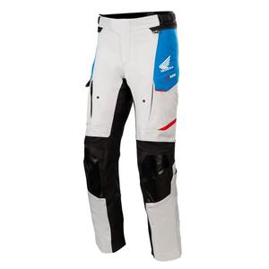 Alpinestars Andes Drystar Honda Pantaloni moto grigio chiaro-nero-blu-rosso
