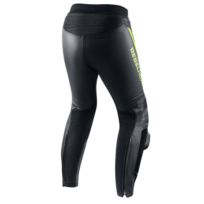 Pantaloni moto Rebelhorn Fighter nero-giallo fluo Saldi