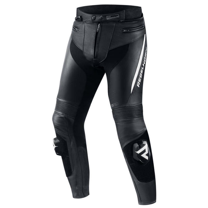 Pantaloni da moto Rebelhorn Fighter bianchi e neri Saldi