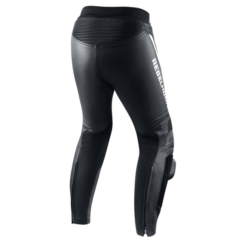 Pantaloni da moto Rebelhorn Fighter bianchi e neri Saldi