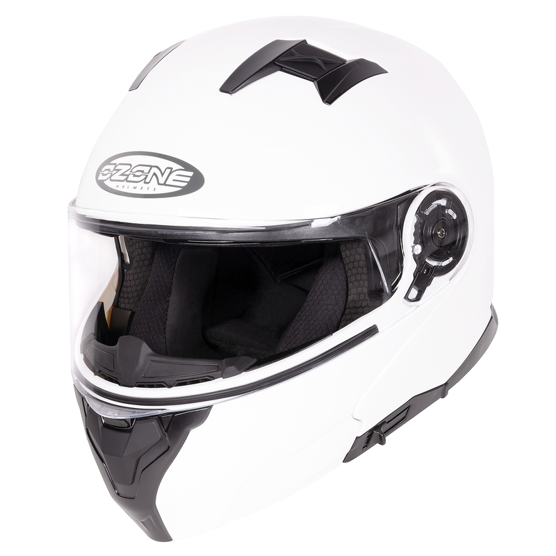 Casco moto Ozone Flip Up Storm White Gloss Saldi