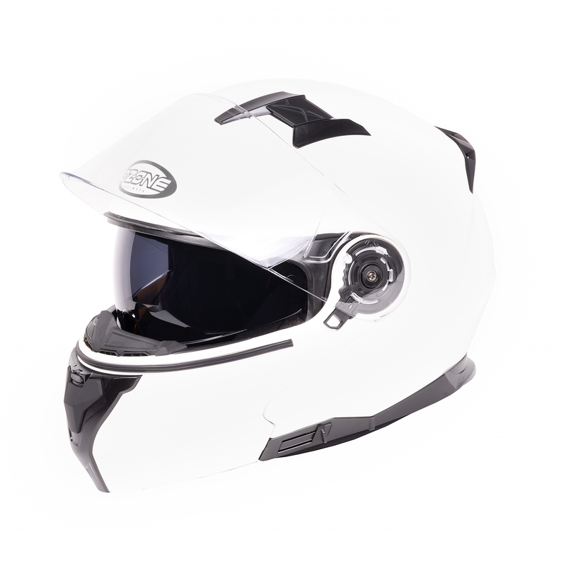 Casco moto Ozone Flip Up Storm White Gloss Saldi