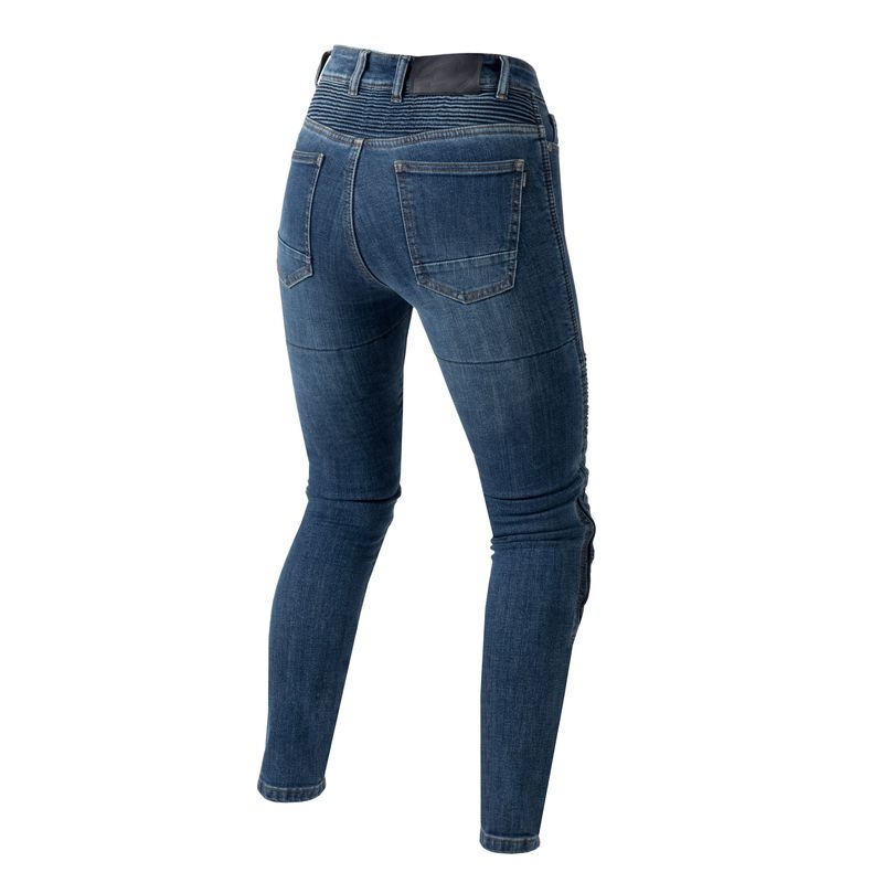 Jeans da moto Ozone Agness II da donna in blu slavato Saldi