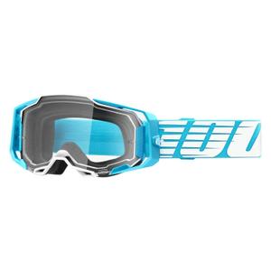 Occhiali da motocross 100% ARMEGA Oversize Sky turchese (plexi trasparente)