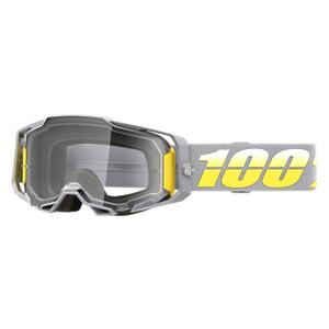 Occhiali da motocross 100% ARMEGA Complex giallo-grigio (plexi trasparente)
