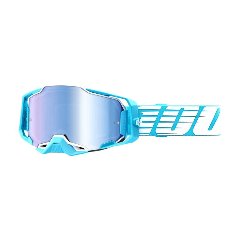 Occhiali da motocross 100% ARMEGA Oversize Sky turchese (plexi blu)
