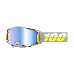 Occhiali da motocross 100% ARMEGA Complex giallo-grigio (plexi blu)