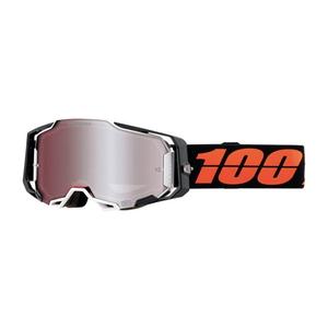 Occhiali da motocross 100% ARMEGA Blacktail HIPER arancio-nero (plexi argento)