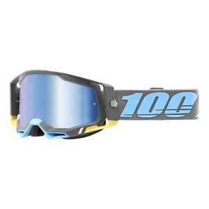 Occhiali da motocross 100% RACECRAFT 2 Trinidad blu-grigio (plexi blu)