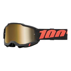 Occhiali da motocross 100% ACCURI 2 Borego rosso-nero (plexi oro)