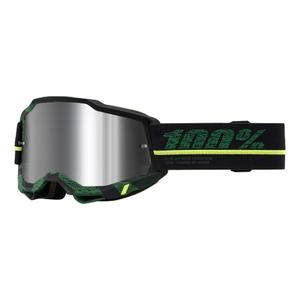 Occhiali da motocross 100% ACCURI 2 Overlord giallo-verde-nero (plexi argento)