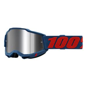 Occhiali da motocross 100% ACCURI 2 Odeon rosso-blu (plexi argento)