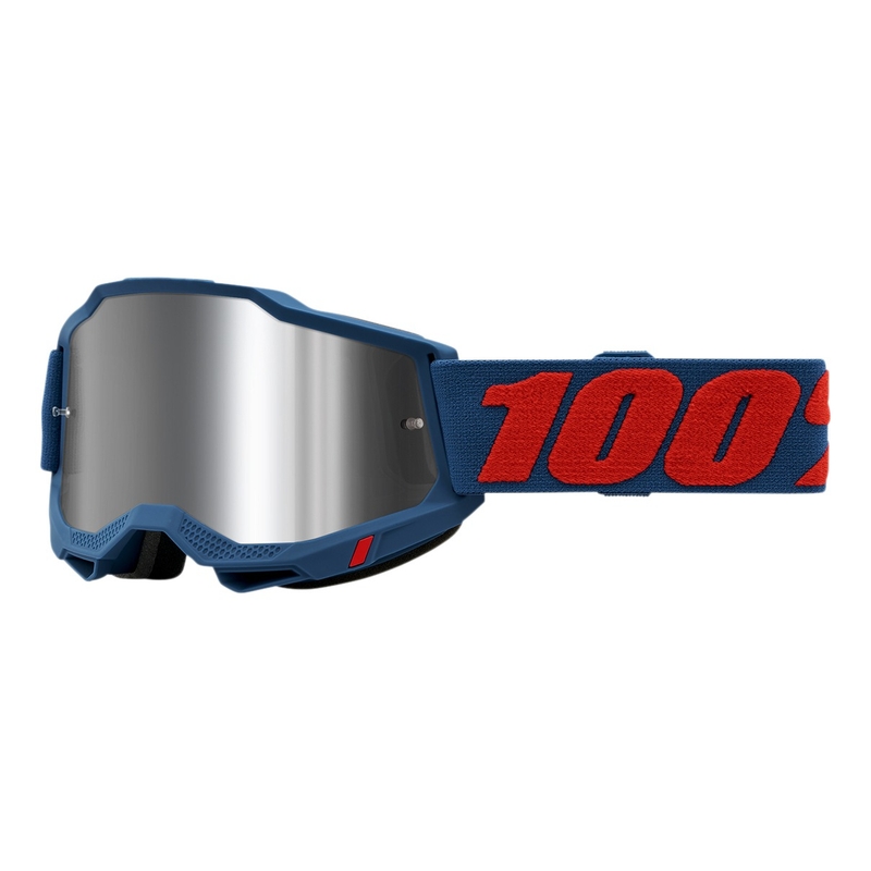 Occhiali da motocross 100% ACCURI 2 Odeon rosso-blu (plexi argento)