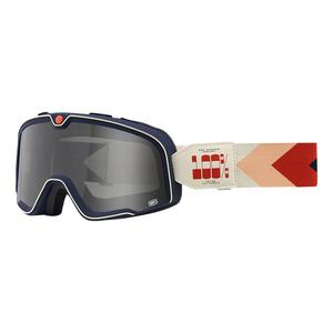 Occhiali 100% BARSTOW Teluride bianco-rosso-blu (plexi fumé)