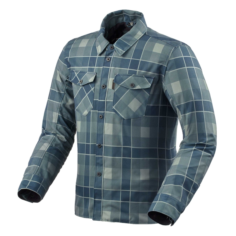 Camicia da moto Revit Bison 2 H2O blu
