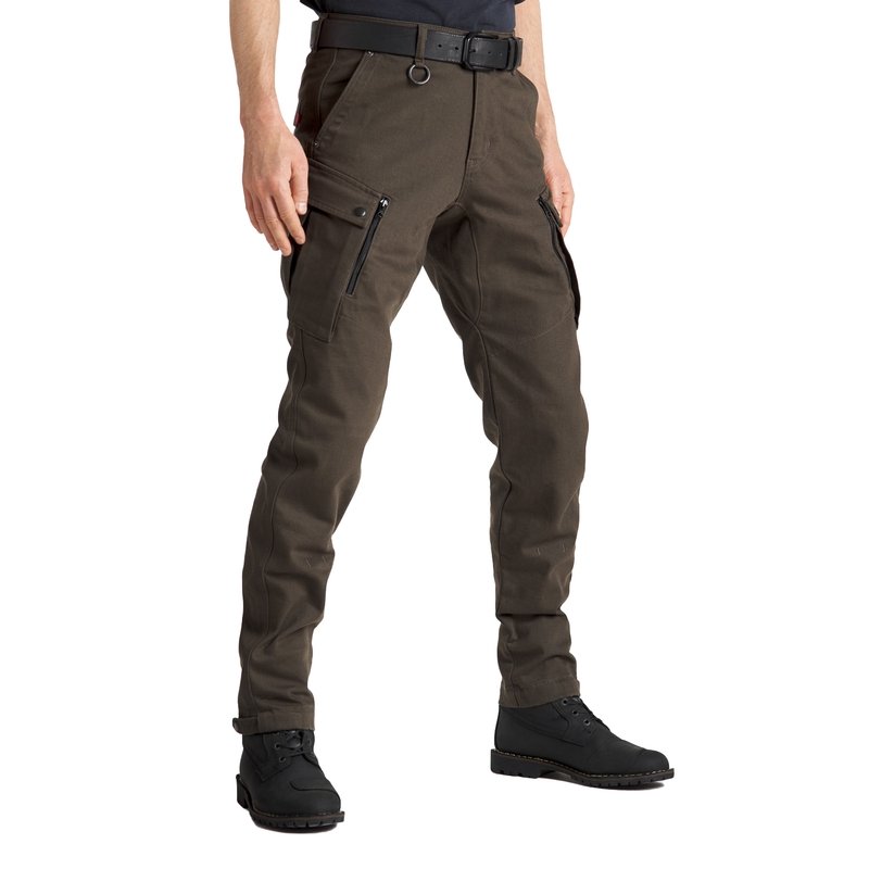 Jeans moto PANDO MOTO Mark Kev verde oliva Saldi