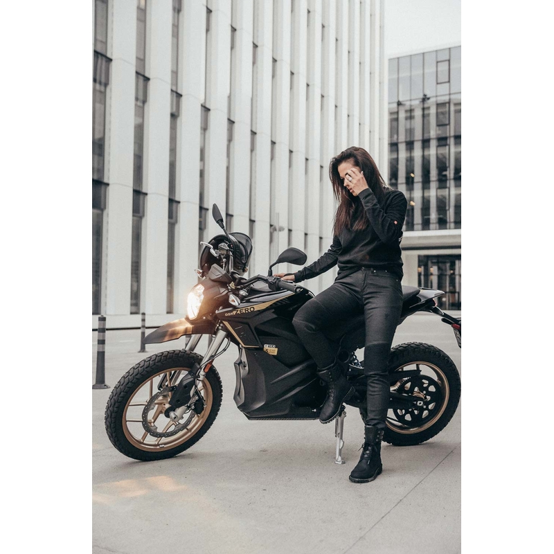 Jeans moto donna PANDO MOTO Kusari Kev nero Saldi