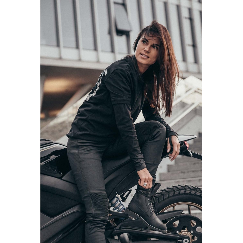 Jeans moto donna PANDO MOTO Kusari Kev nero Saldi