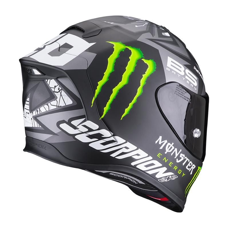 Integrální přilba na motorku Scorpion EXO-R1 Air Fabio Quartararo Monster Replica šedá