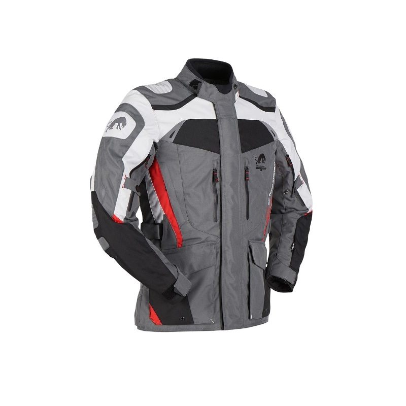 Giacca da moto Furygan Apalaches grigio-bianco-nero-rosso Saldi