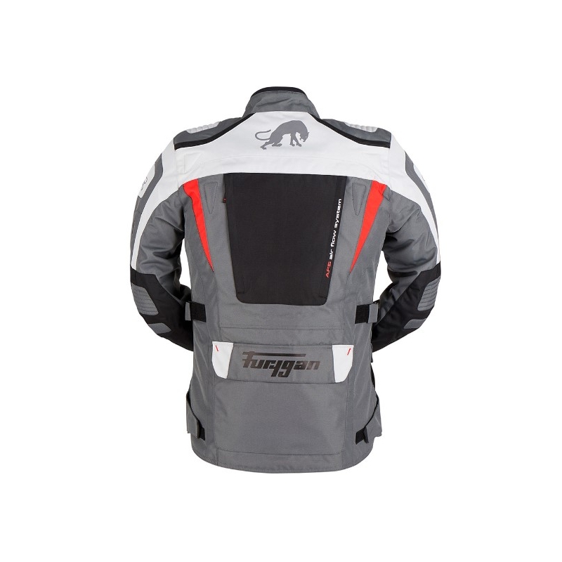 Giacca da moto Furygan Apalaches grigio-bianco-nero-rosso Saldi
