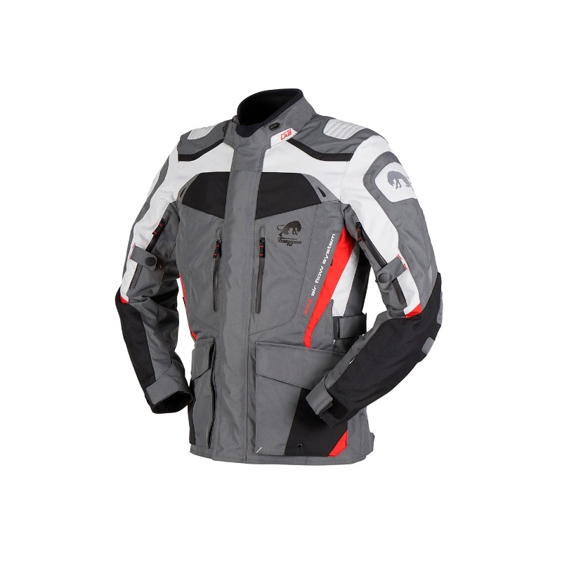 Giacca da moto Furygan Apalaches grigio-bianco-nero-rosso Saldi