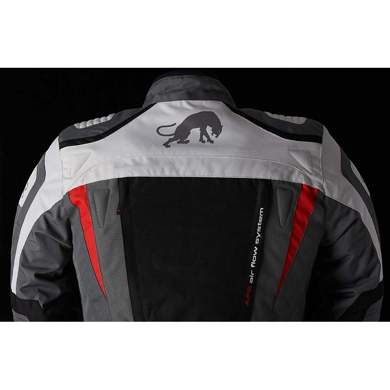 Giacca da moto Furygan Apalaches grigio-bianco-nero-rosso Saldi