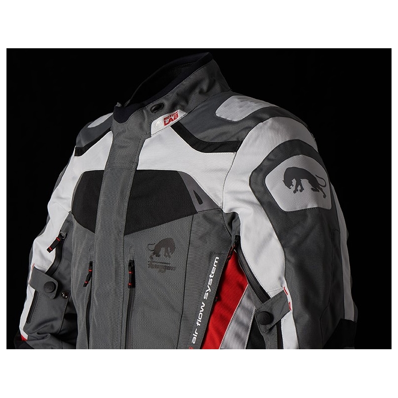 Giacca da moto Furygan Apalaches grigio-bianco-nero-rosso Saldi