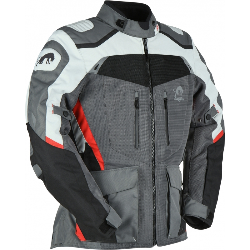 Furygan Apalaches Giacca moto ventilata 2 in 1 grigio-rosso-nero