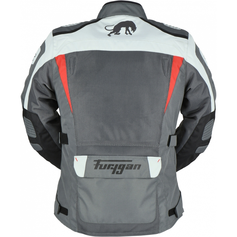 Furygan Apalaches Giacca moto ventilata 2 in 1 grigio-rosso-nero