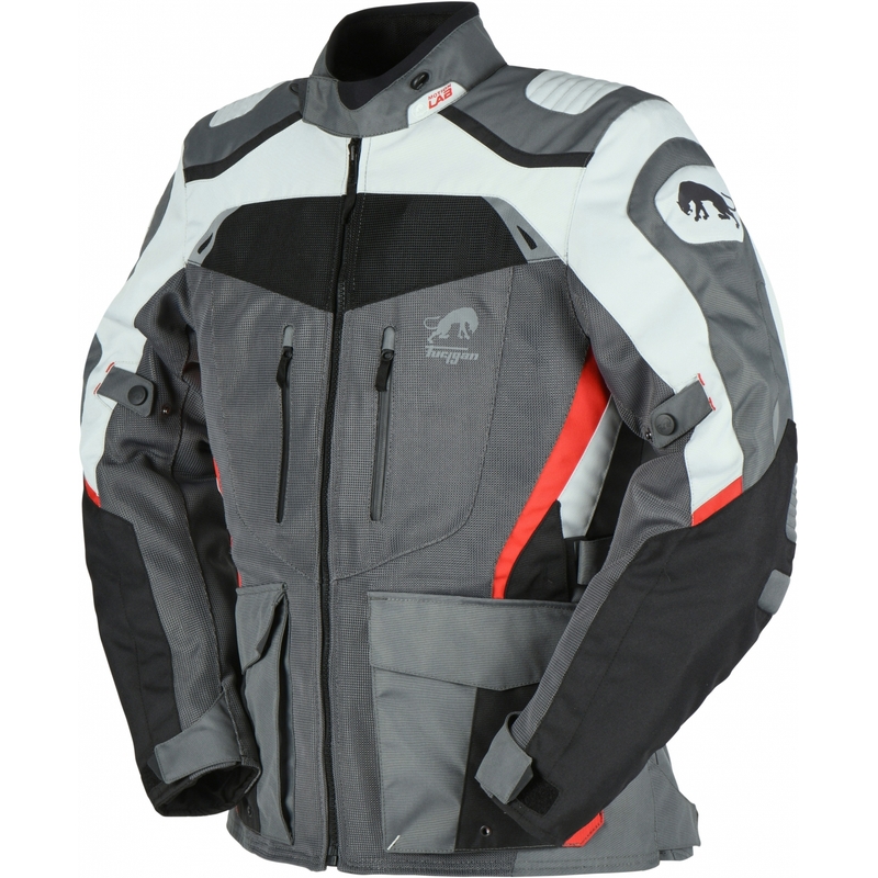 Furygan Apalaches Giacca moto ventilata 2 in 1 grigio-rosso-nero