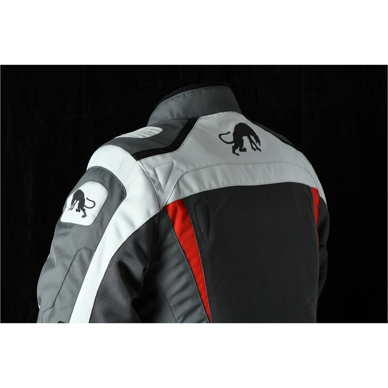 Furygan Apalaches Giacca moto ventilata 2 in 1 grigio-rosso-nero