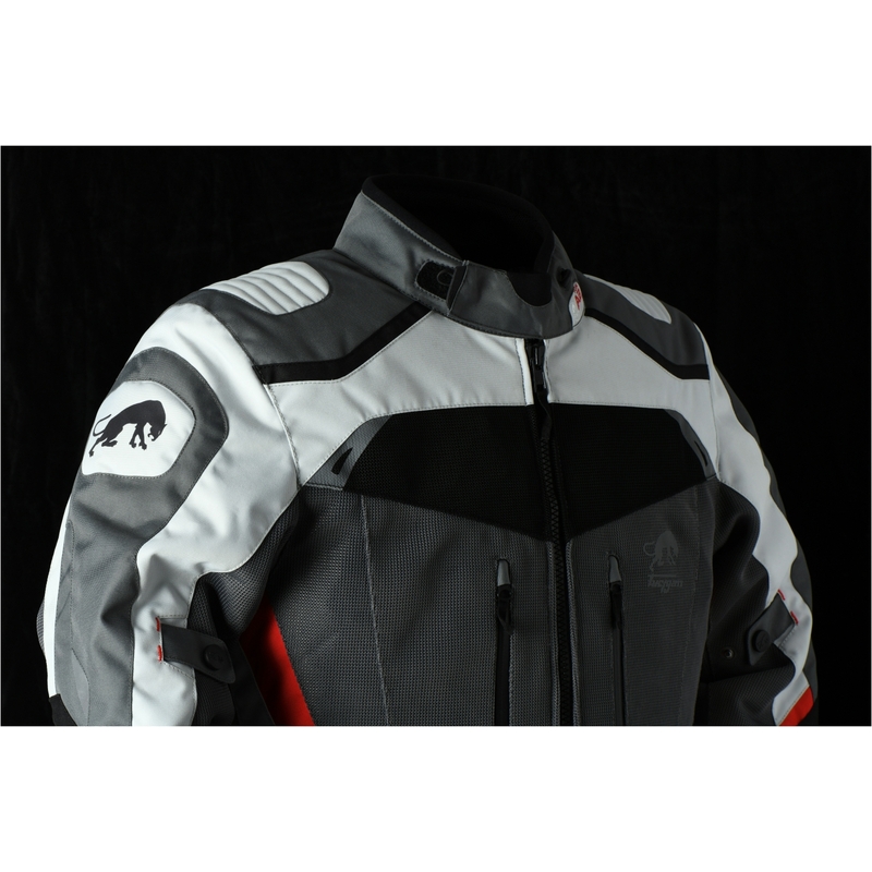 Furygan Apalaches Giacca moto ventilata 2 in 1 grigio-rosso-nero