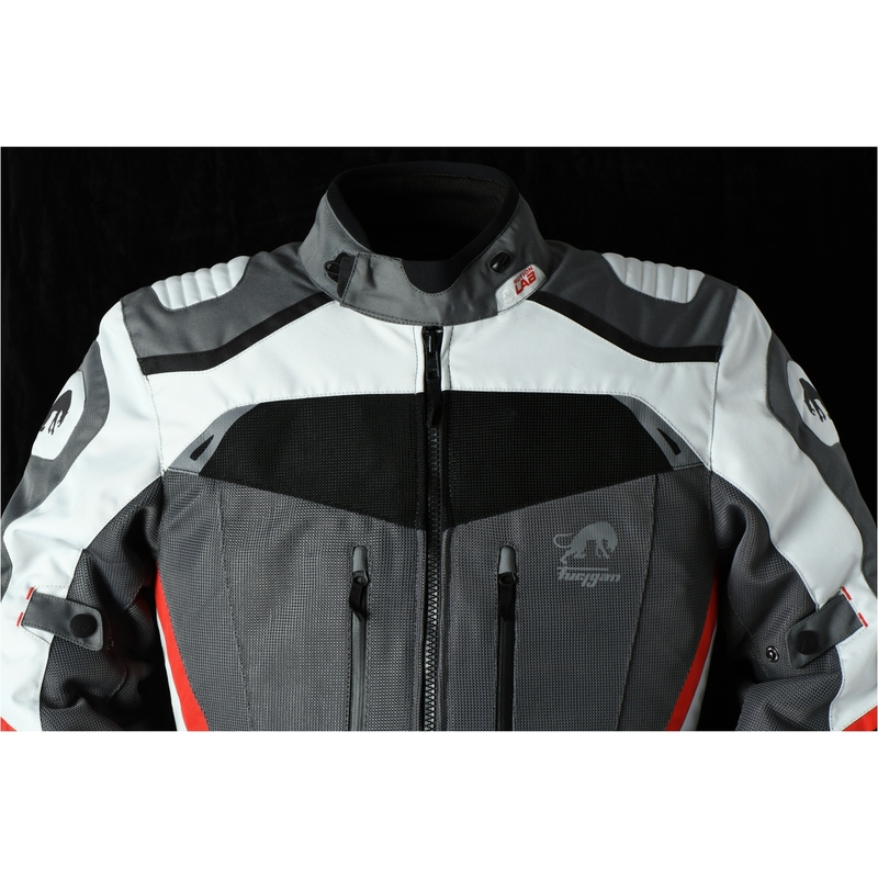Furygan Apalaches Giacca moto ventilata 2 in 1 grigio-rosso-nero