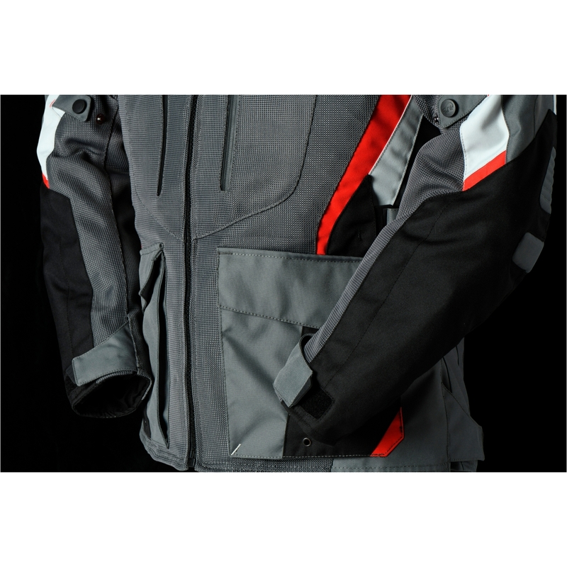 Furygan Apalaches Giacca moto ventilata 2 in 1 grigio-rosso-nero