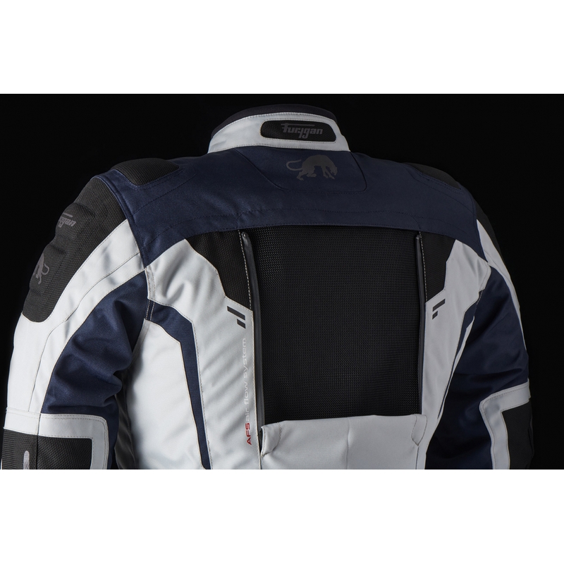 Giacca da moto Furygan Brevent 3 in 1 grigio-nero-rosso-blu Saldi