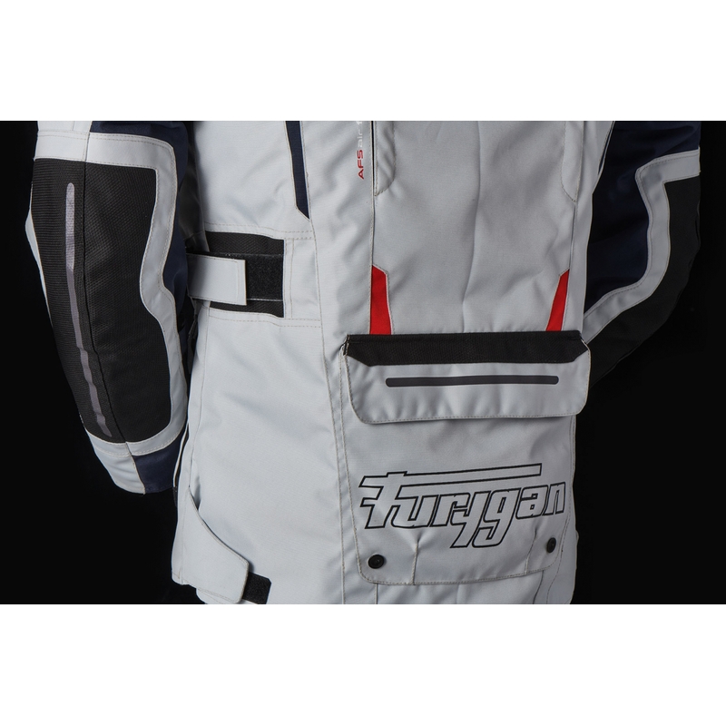 Giacca da moto Furygan Brevent 3 in 1 grigio-nero-rosso-blu Saldi
