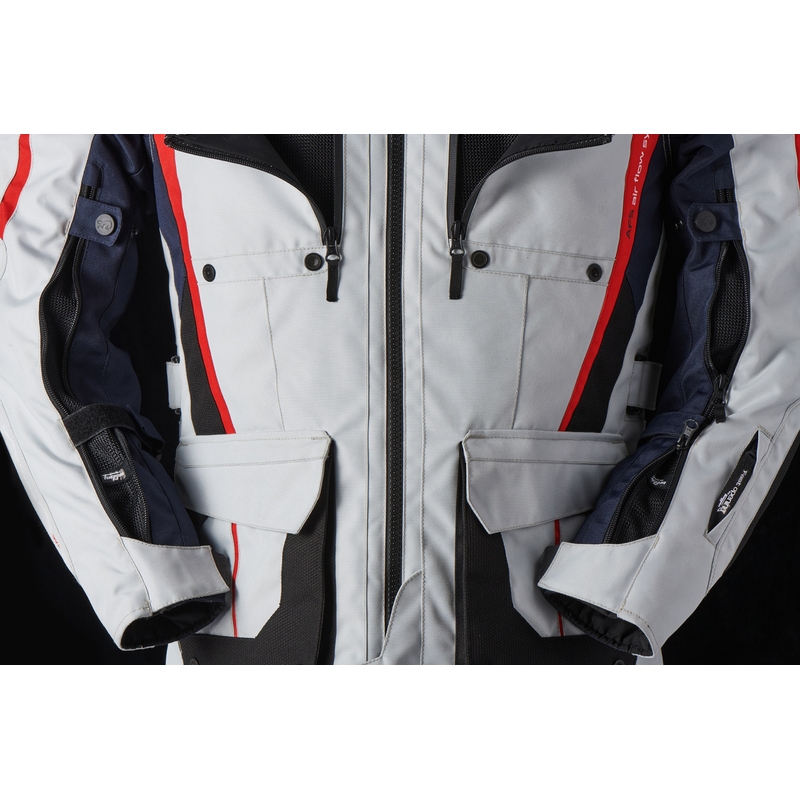 Giacca da moto Furygan Brevent 3 in 1 grigio-nero-rosso-blu Saldi