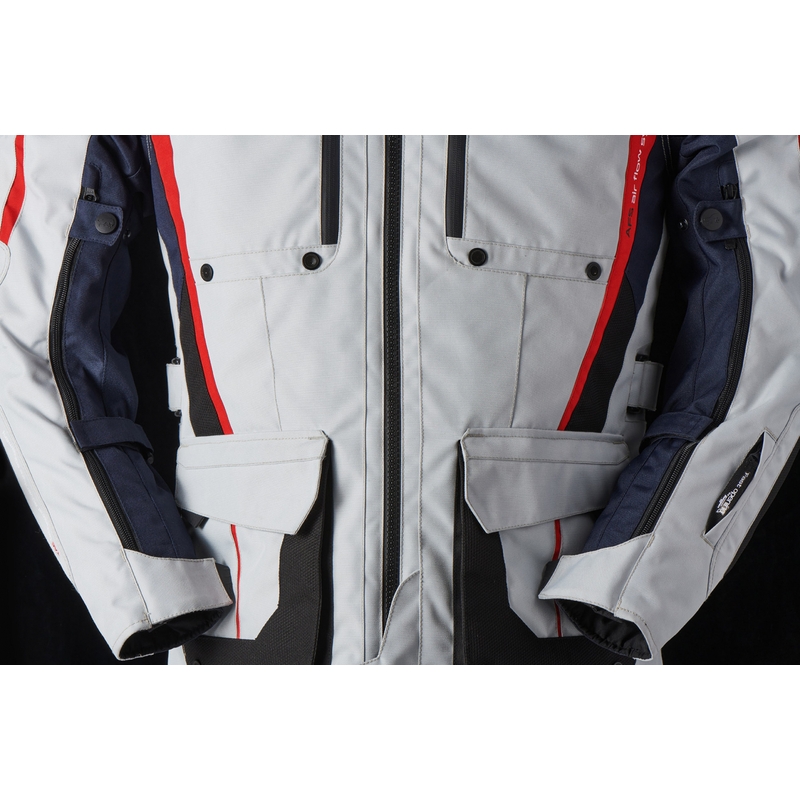Giacca da moto Furygan Brevent 3 in 1 grigio-nero-rosso-blu Saldi