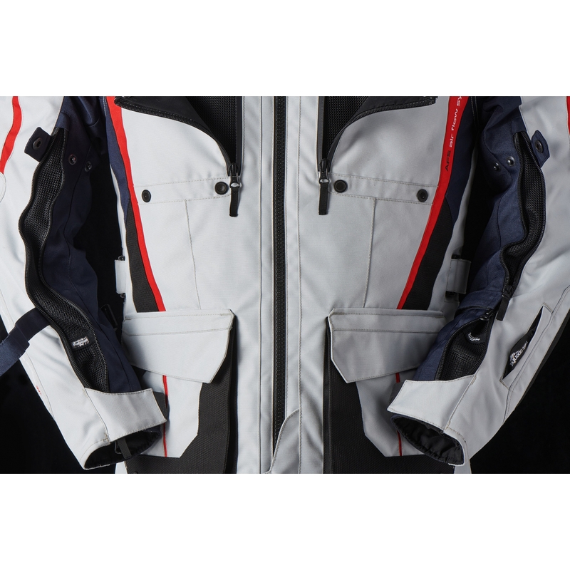 Giacca da moto Furygan Brevent 3 in 1 grigio-nero-rosso-blu Saldi
