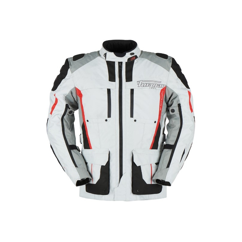 Giacca da moto Furygan Brevent 3-in-1 bianco-grigio-rosso-nero Saldi