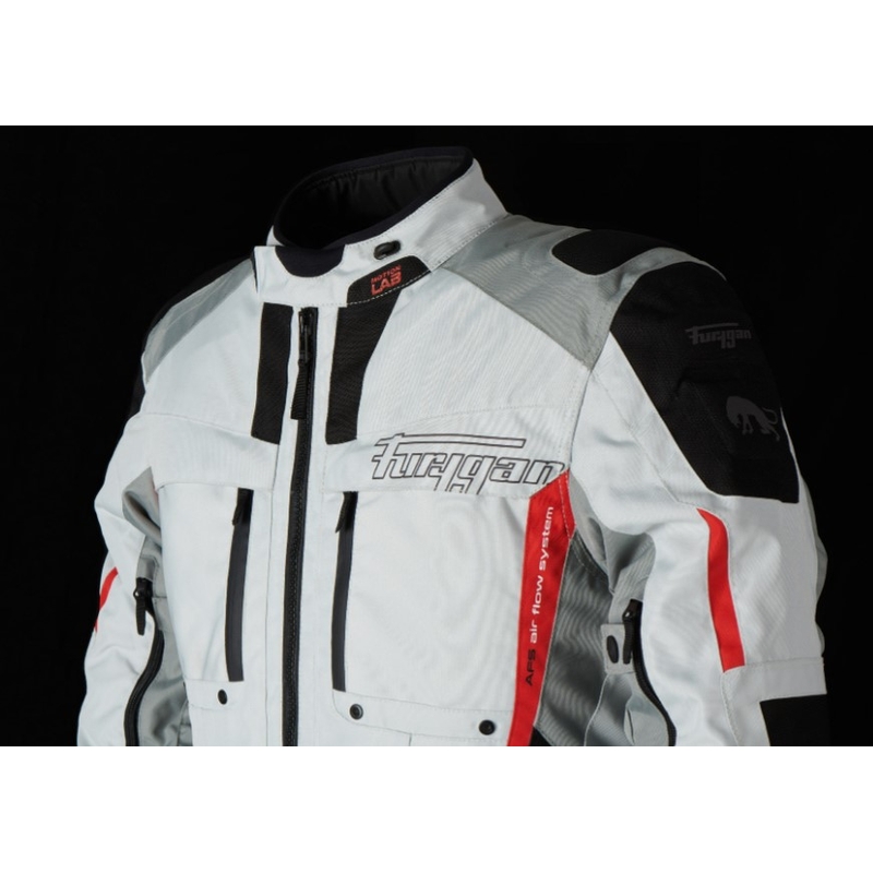Giacca da moto Furygan Brevent 3-in-1 bianco-grigio-rosso-nero Saldi