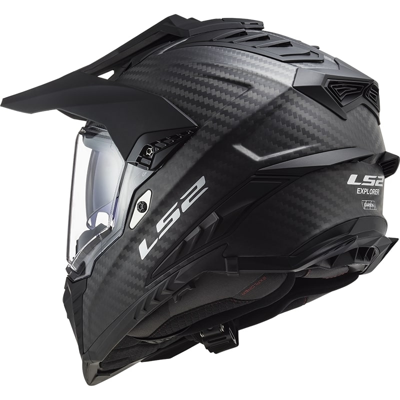 Casco da enduro LS2 MX701 Explorer C Solid Carbon Black Matte