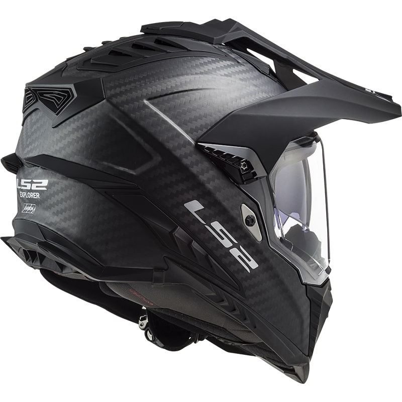 Casco da enduro LS2 MX701 Explorer C Solid Carbon Black Matte
