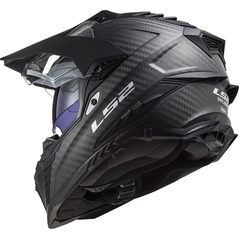 Casco da enduro LS2 MX701 Explorer C Solid Carbon Black Matte