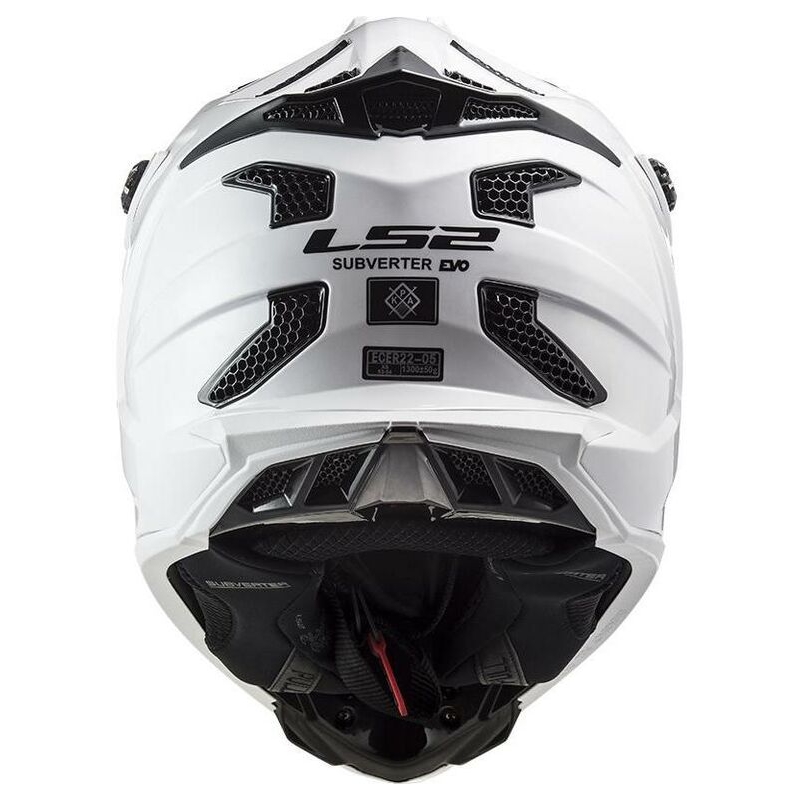 Motokrosová přilba LS2 MX700 Subverter Single Mono bílá lesklá