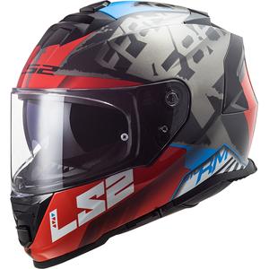 Casco moto integrale LS2 FF800 Storm Sprinter nero-rosso-titanio