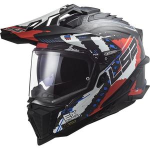 Casco Enduro LS2 MX701 Explorer C Extend nero-blu-rosso