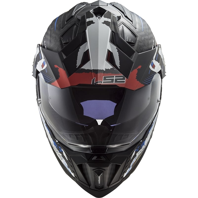 Casco Enduro LS2 MX701 Explorer C Extend nero-blu-rosso